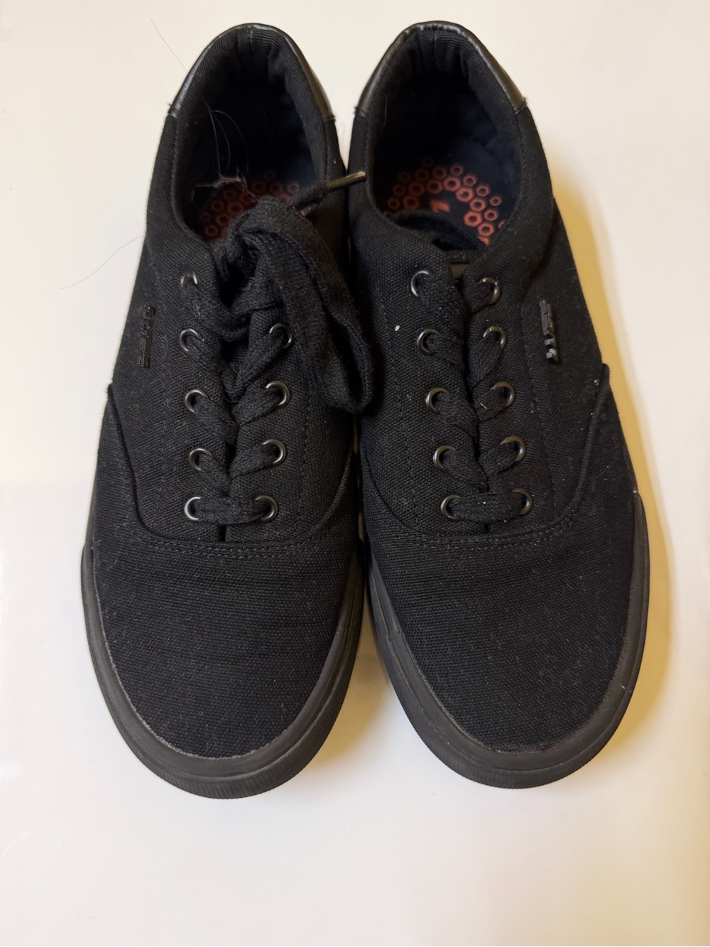 Lugz Black Canvas Lace-Up Sneakers - Picture 1 of 6
